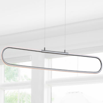 Ned 39" Dimmable Adjustable Integrated LED Metal Linear Pendant - JONATHAN Y